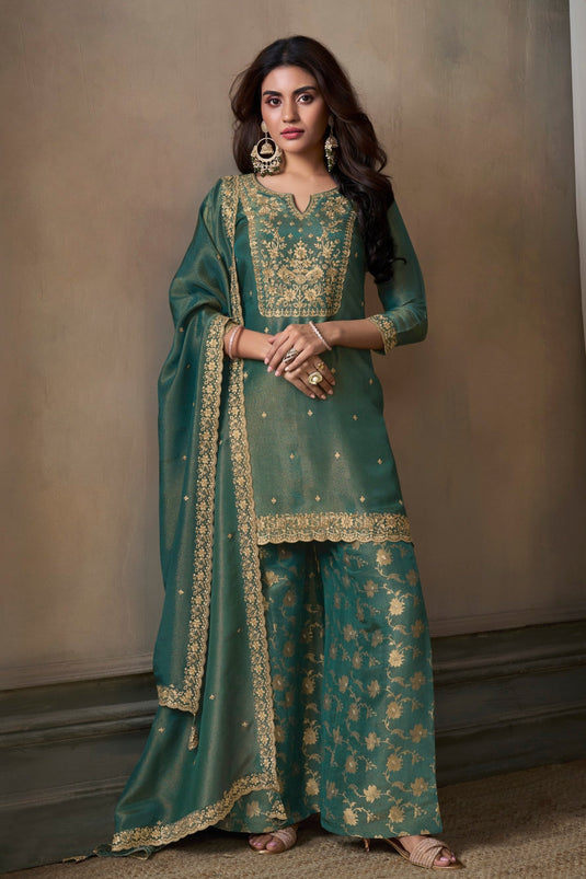 Emerald Rich Palazzo Set