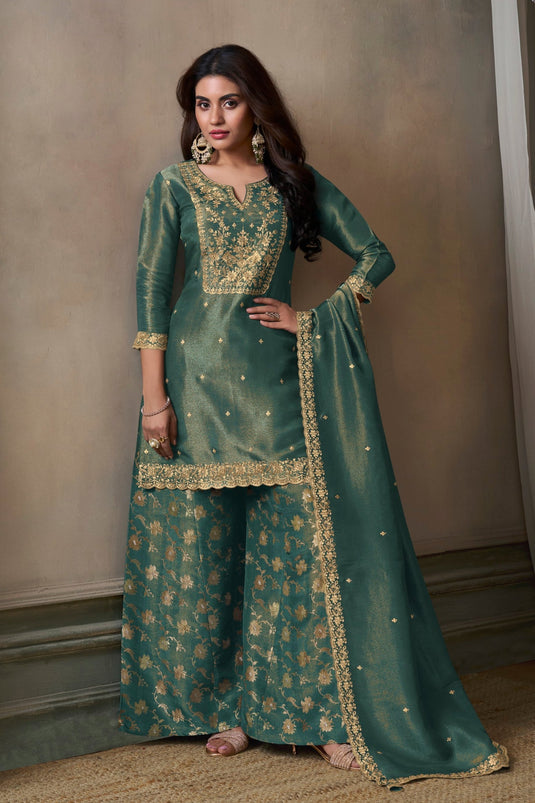 Emerald Rich Palazzo Set