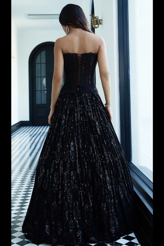 Black Corset Lehenga Choli