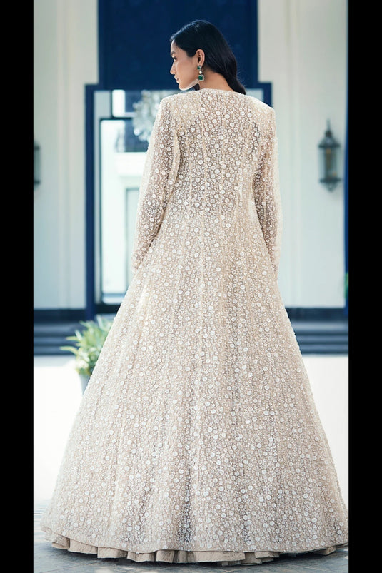 Magnetic Beige Lehenga Choli