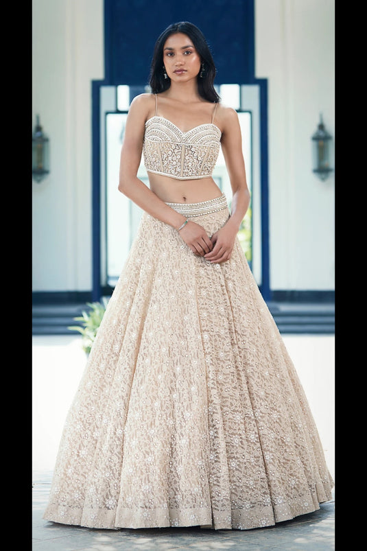 Magnetic Beige Lehenga Choli