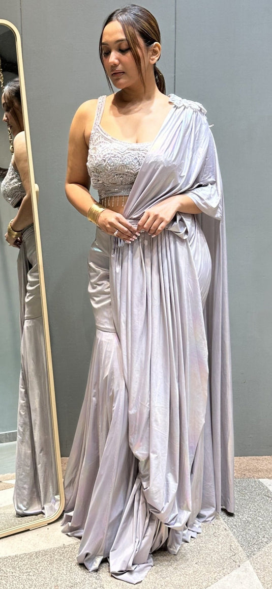 Opulent Orchid Drape Saree