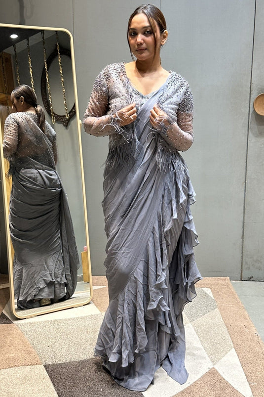 Royal Wrap Drape Saree