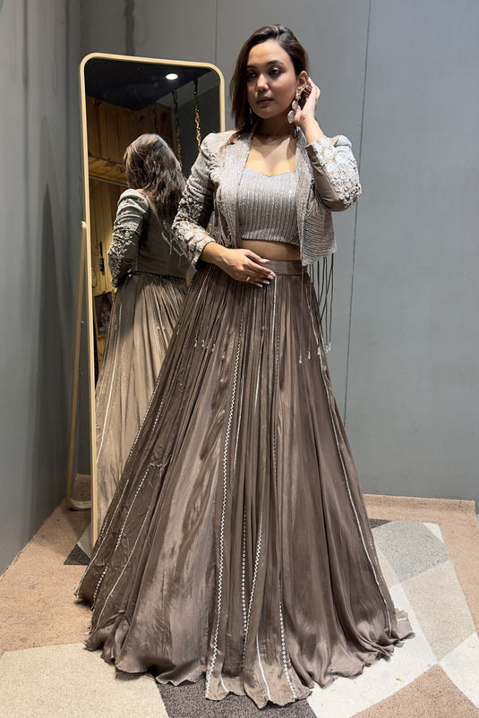 Bohemian Crop Top,Jacket Ensemble