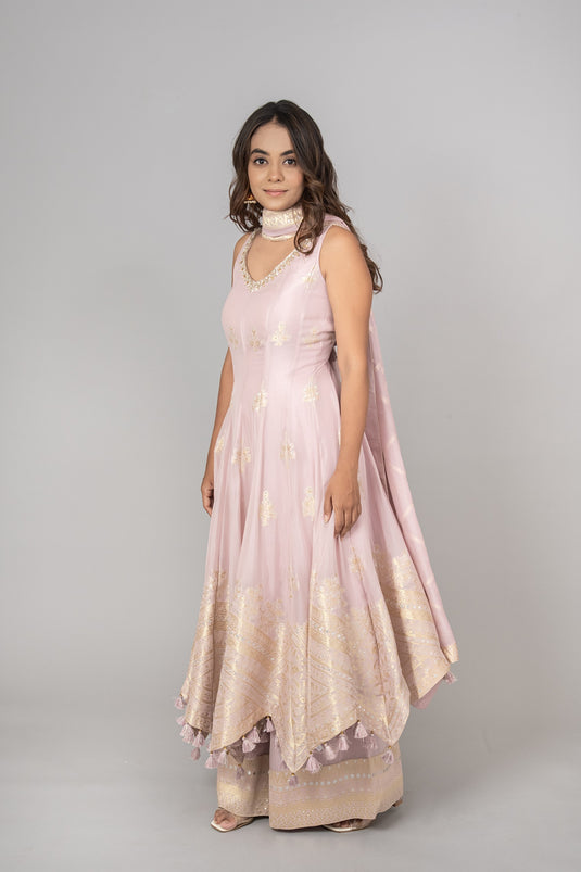 Celestial Charm Anarkali and Plazzo Set
