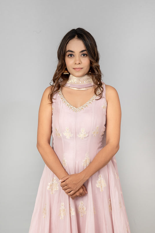 Celestial Charm Anarkali and Plazzo Set