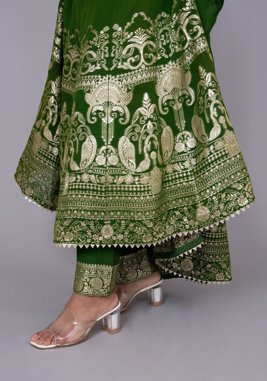 Rainforest Short Anarkali and Palazzo Set