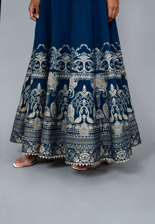 Jade Jewel Short Anarkali and Plazzo Set