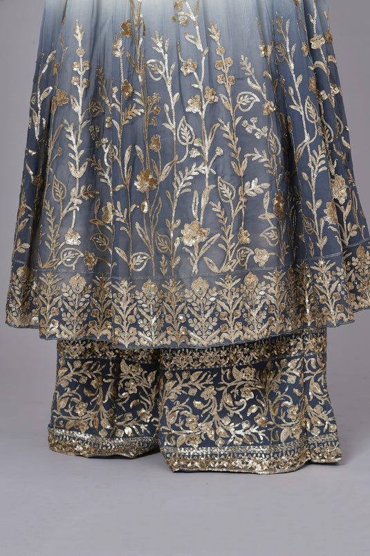 Pistachio Short Anarkali and Palazzo Set