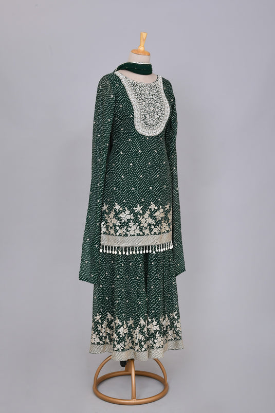 Topaz Chudidar Sleeves Palazzo Set