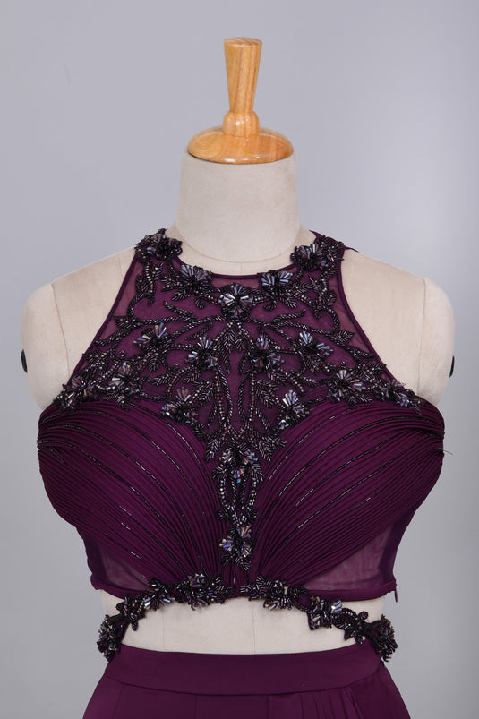 Mystic Mauve Drape Saree