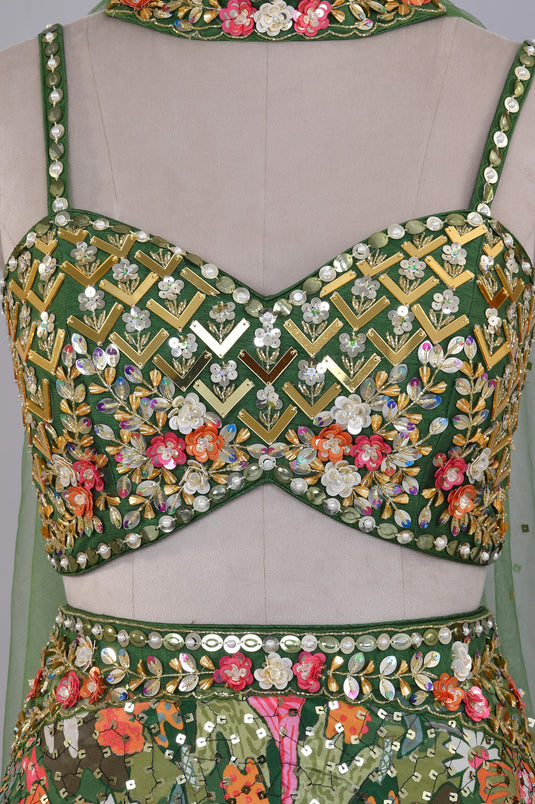 Caramine Glow Crop Top with Palazzo Set