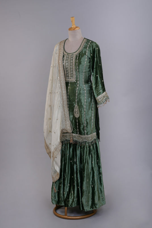 Mint Mirage Top and palazzo set