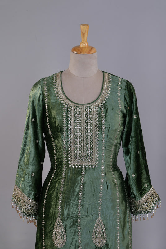 Mint Mirage Top and palazzo set