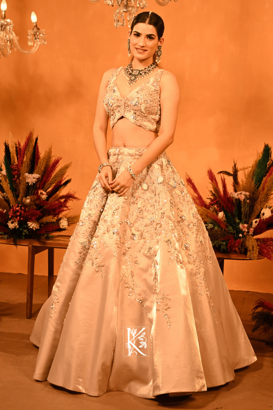 Peach Bloom Lehenga Choli