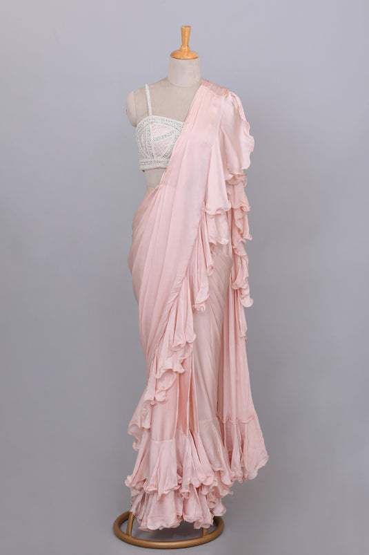 Blossom Breeze Ruffle Drape Saree