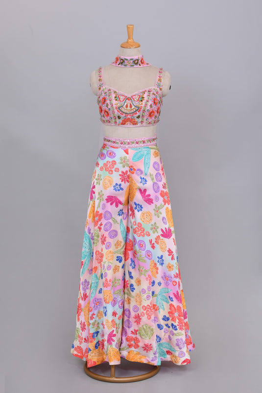 Floral Bliss Top and palazzo set